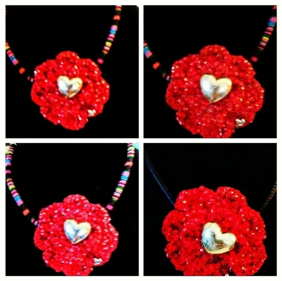 NWT Heirloom Artisanal  Convertible Necklace With Swarovski crystals. - Picture 6 of 10